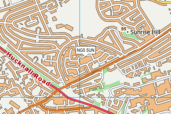 NG5 5UN map - OS VectorMap District (Ordnance Survey)