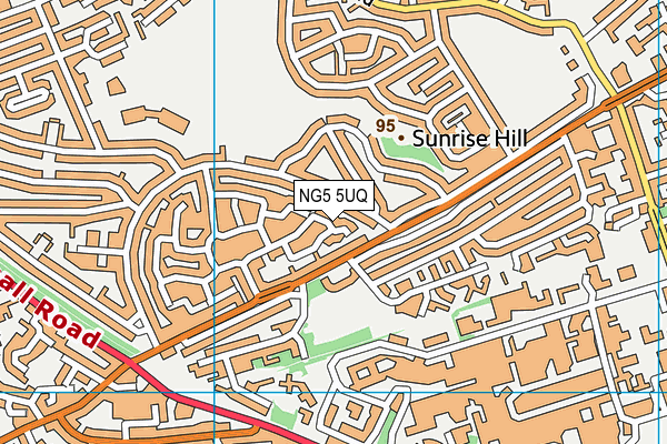 NG5 5UQ map - OS VectorMap District (Ordnance Survey)