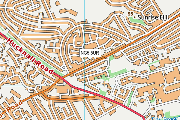 NG5 5UR map - OS VectorMap District (Ordnance Survey)