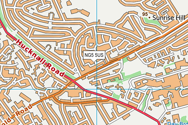 NG5 5US map - OS VectorMap District (Ordnance Survey)