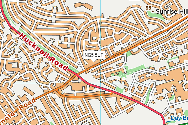 NG5 5UT map - OS VectorMap District (Ordnance Survey)