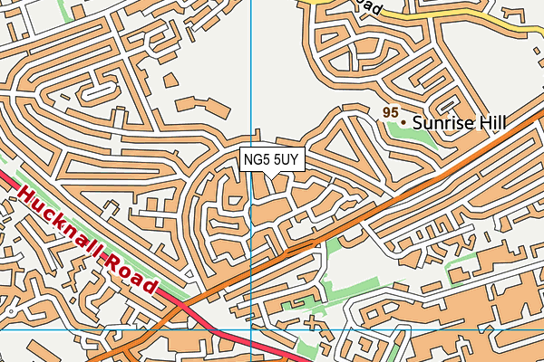 NG5 5UY map - OS VectorMap District (Ordnance Survey)