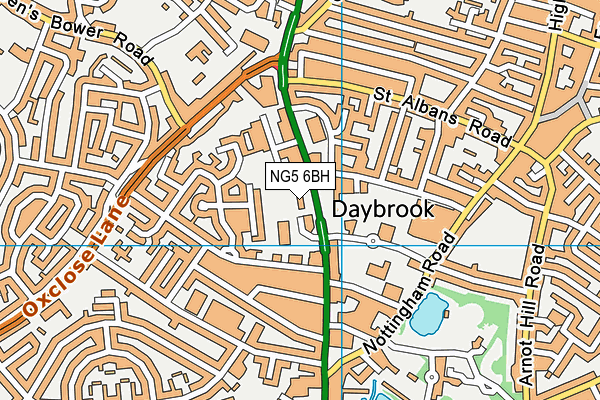 Daytona Salon (Closed) map (NG5 6BH) - OS VectorMap District (Ordnance Survey)