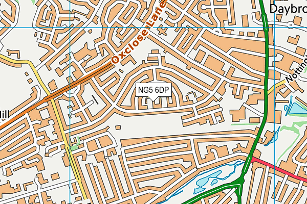 NG5 6DP map - OS VectorMap District (Ordnance Survey)