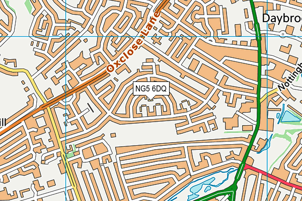 NG5 6DQ map - OS VectorMap District (Ordnance Survey)