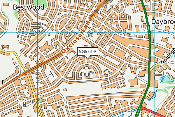 NG5 6DS map - OS VectorMap District (Ordnance Survey)
