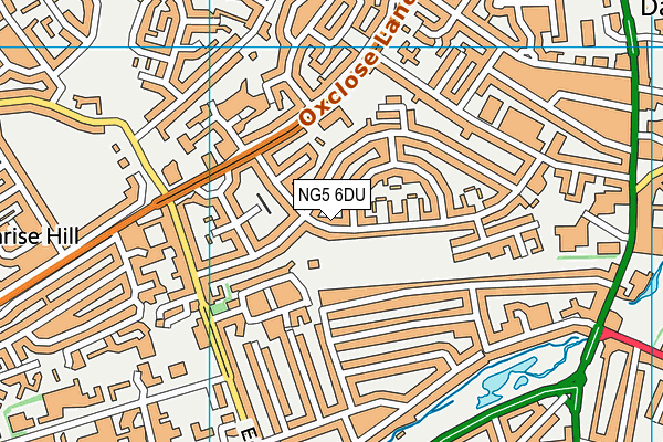 NG5 6DU map - OS VectorMap District (Ordnance Survey)