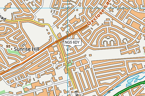 NG5 6DY map - OS VectorMap District (Ordnance Survey)