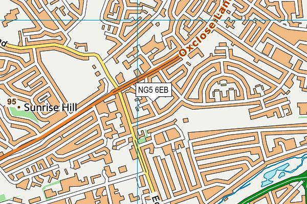 NG5 6EB map - OS VectorMap District (Ordnance Survey)