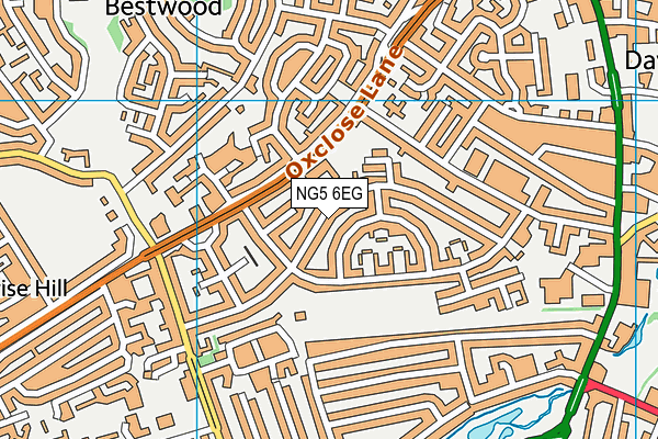 NG5 6EG map - OS VectorMap District (Ordnance Survey)