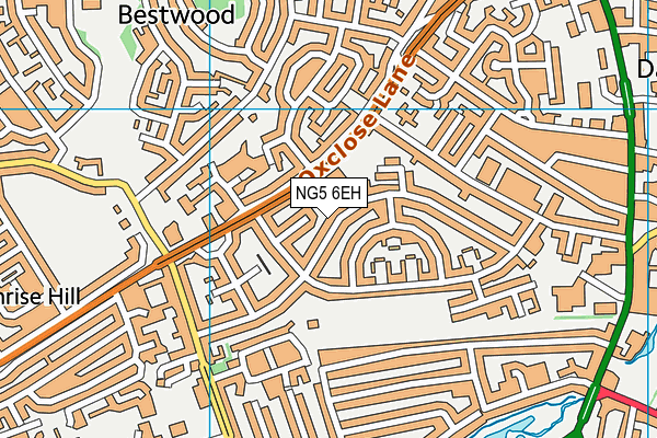 NG5 6EH map - OS VectorMap District (Ordnance Survey)