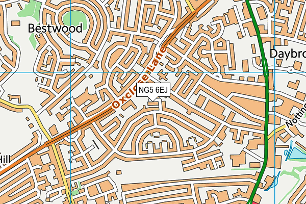 NG5 6EJ map - OS VectorMap District (Ordnance Survey)