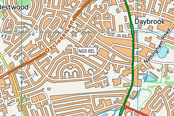 NG5 6EL map - OS VectorMap District (Ordnance Survey)