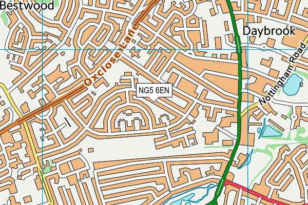 NG5 6EN map - OS VectorMap District (Ordnance Survey)