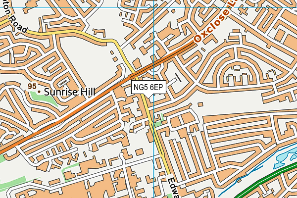 NG5 6EP map - OS VectorMap District (Ordnance Survey)