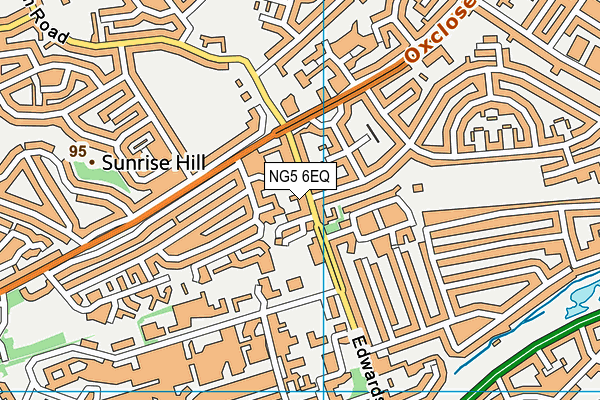 NG5 6EQ map - OS VectorMap District (Ordnance Survey)