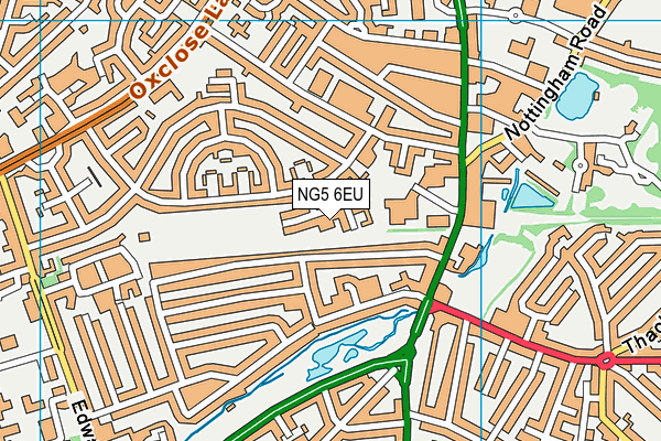 NG5 6EU map - OS VectorMap District (Ordnance Survey)