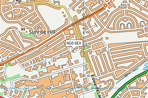 NG5 6EX map - OS VectorMap District (Ordnance Survey)
