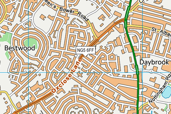 NG5 6FF map - OS VectorMap District (Ordnance Survey)