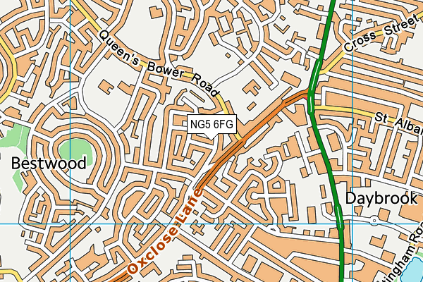 NG5 6FG map - OS VectorMap District (Ordnance Survey)