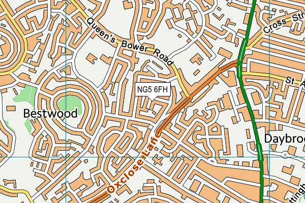 NG5 6FH map - OS VectorMap District (Ordnance Survey)