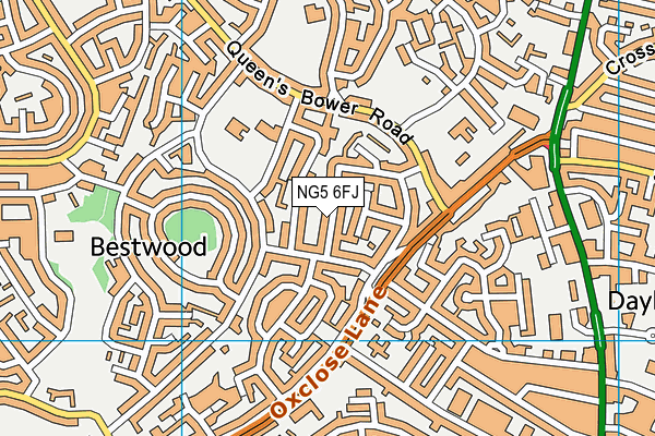 NG5 6FJ map - OS VectorMap District (Ordnance Survey)