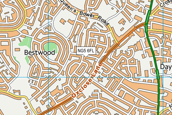 NG5 6FL map - OS VectorMap District (Ordnance Survey)