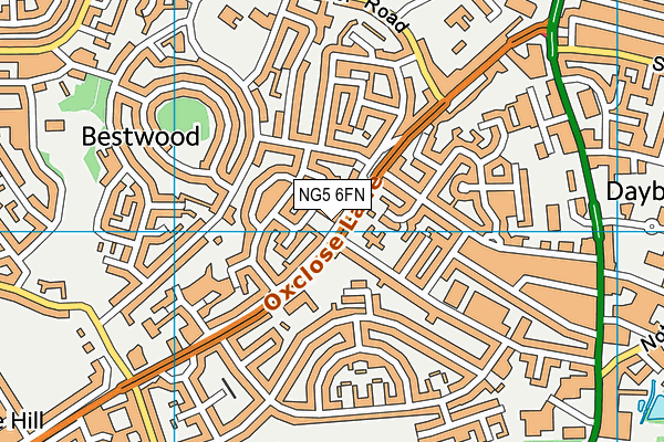 NG5 6FN map - OS VectorMap District (Ordnance Survey)