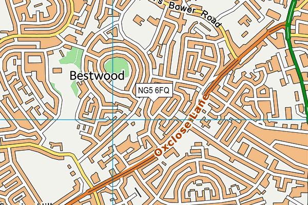 NG5 6FQ map - OS VectorMap District (Ordnance Survey)