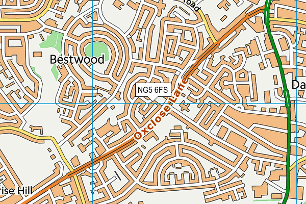 NG5 6FS map - OS VectorMap District (Ordnance Survey)