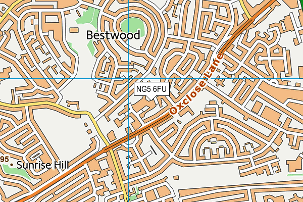 NG5 6FU map - OS VectorMap District (Ordnance Survey)