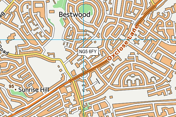 NG5 6FY map - OS VectorMap District (Ordnance Survey)