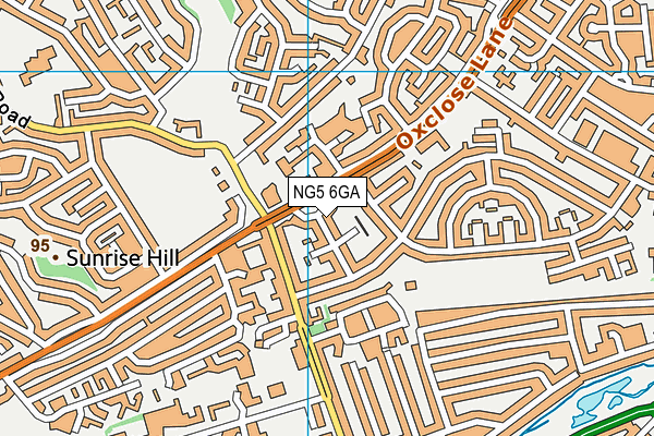 NG5 6GA map - OS VectorMap District (Ordnance Survey)