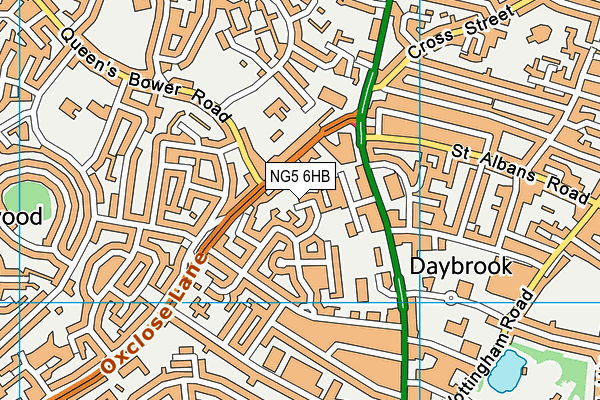 NG5 6HB map - OS VectorMap District (Ordnance Survey)