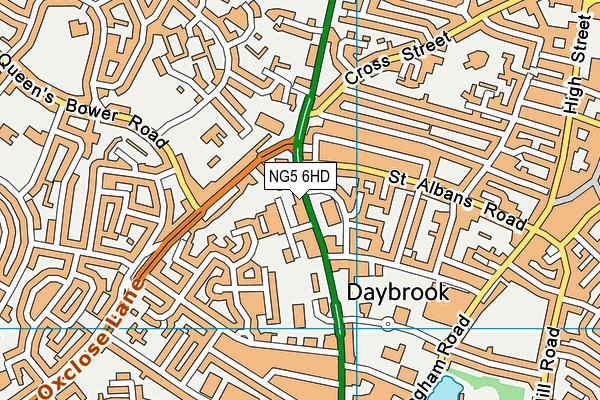 NG5 6HD map - OS VectorMap District (Ordnance Survey)