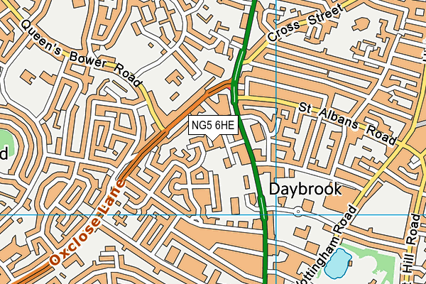 NG5 6HE map - OS VectorMap District (Ordnance Survey)