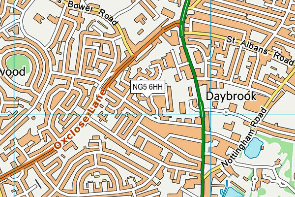 NG5 6HH map - OS VectorMap District (Ordnance Survey)