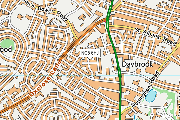 NG5 6HJ map - OS VectorMap District (Ordnance Survey)