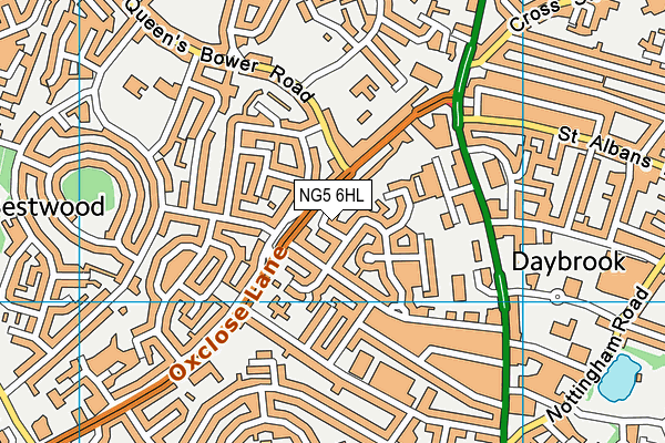 NG5 6HL map - OS VectorMap District (Ordnance Survey)