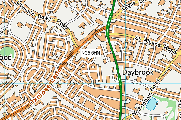 NG5 6HN map - OS VectorMap District (Ordnance Survey)