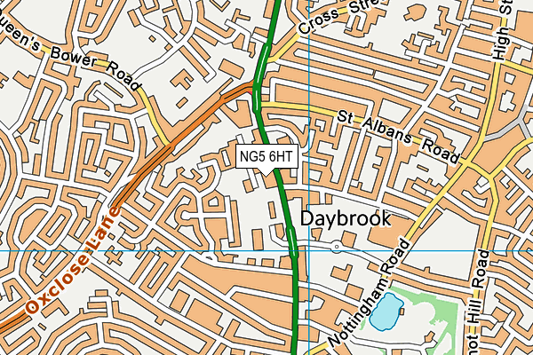 NG5 6HT map - OS VectorMap District (Ordnance Survey)