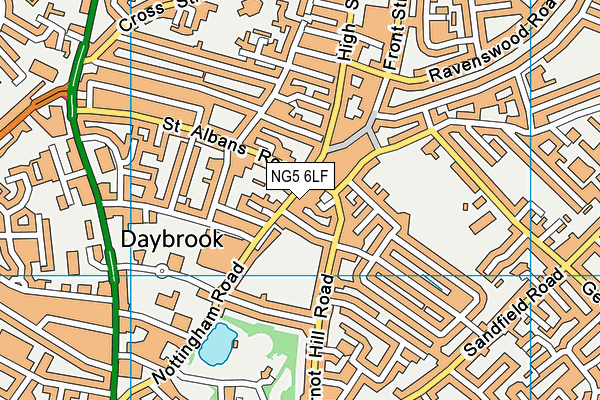 NG5 6LF map - OS VectorMap District (Ordnance Survey)