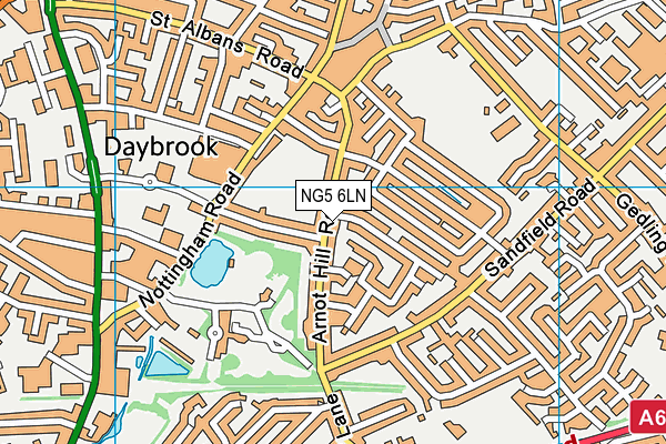 NG5 6LN map - OS VectorMap District (Ordnance Survey)