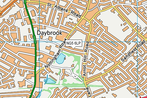 George Street Recreation Ground map (NG5 6LP) - OS VectorMap District (Ordnance Survey)