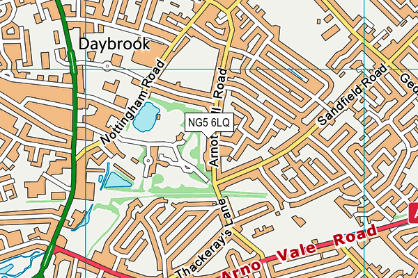 NG5 6LQ map - OS VectorMap District (Ordnance Survey)