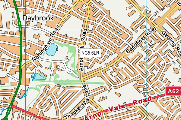 NG5 6LR map - OS VectorMap District (Ordnance Survey)