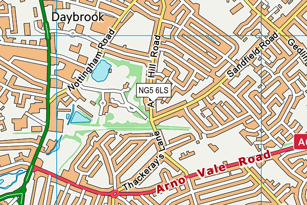 NG5 6LS map - OS VectorMap District (Ordnance Survey)