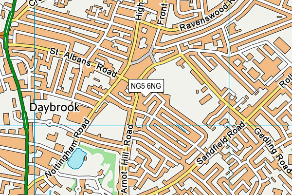 NG5 6NG map - OS VectorMap District (Ordnance Survey)