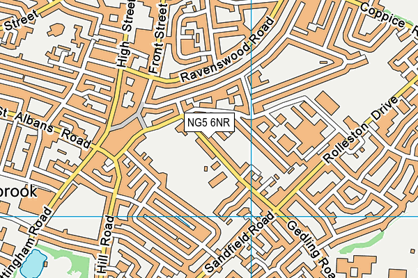 NG5 6NR map - OS VectorMap District (Ordnance Survey)