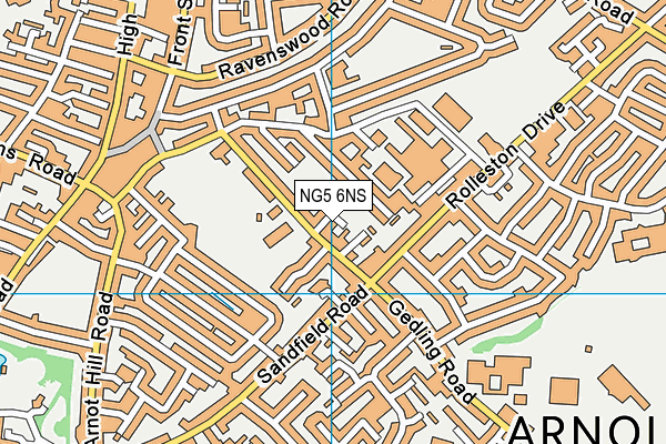 NG5 6NS map - OS VectorMap District (Ordnance Survey)
